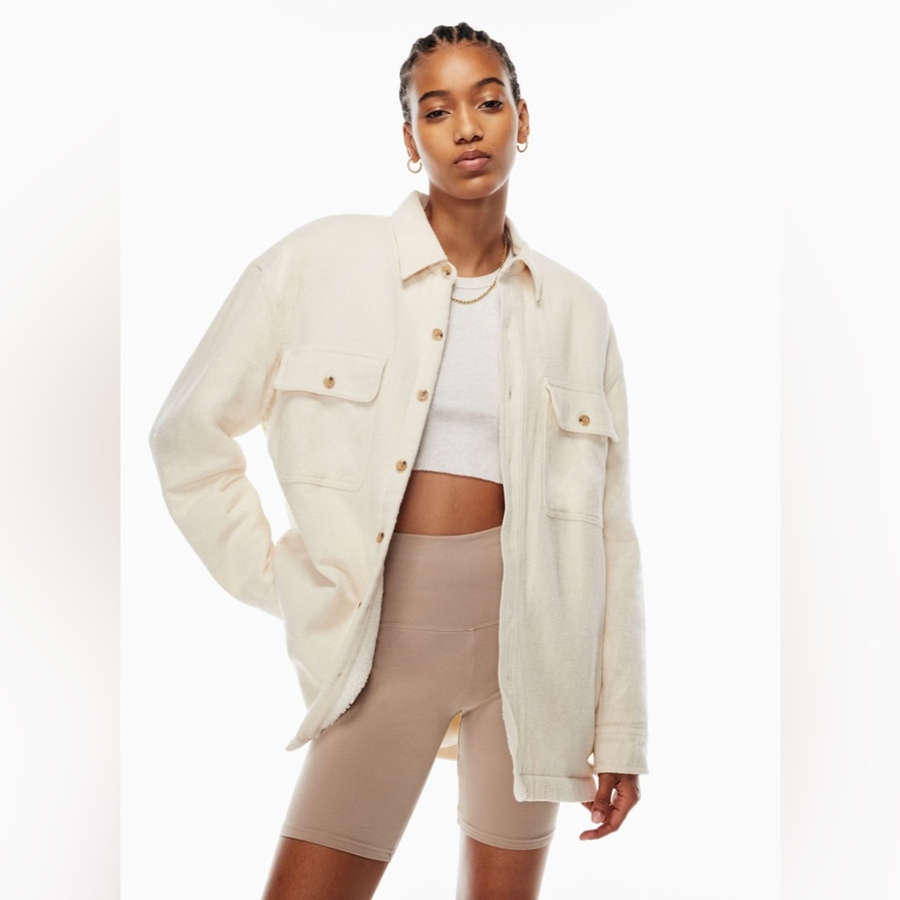 Aritzia TNA Off-White Prospect Shirt Jacket